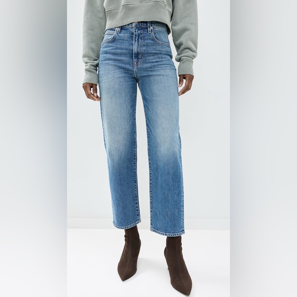 SLVRLAKE London Crop Blue Denim Jeans 32